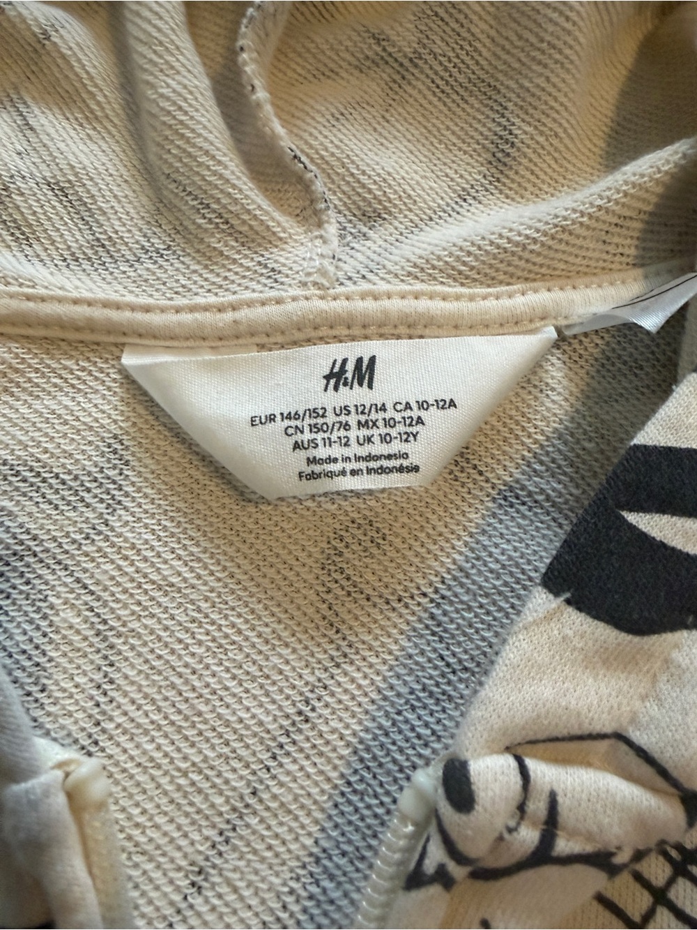 Girl’s H&M Zip Up Walt Disney Comics Hoodie Size 12/14 - Picture 2 of 4